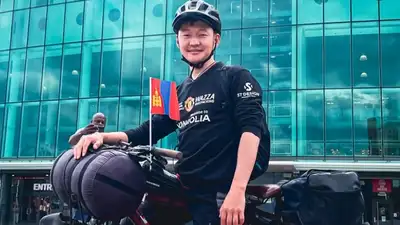 Фанат из Монголии проехал 14 тысяч километров 