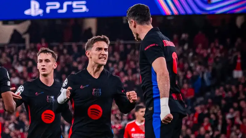 Триллер в Лиссабоне: "Барселона" вырвала победу у "Бенфики", отыгравшись со счёта 1:3