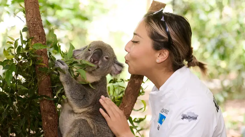 Теннисистки сборной Казахстана сфотографировались с коалой