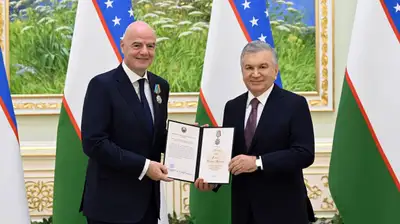 Мирзиёев и Инфантино: Узбекистан станет центром футбола в Центральной Азии