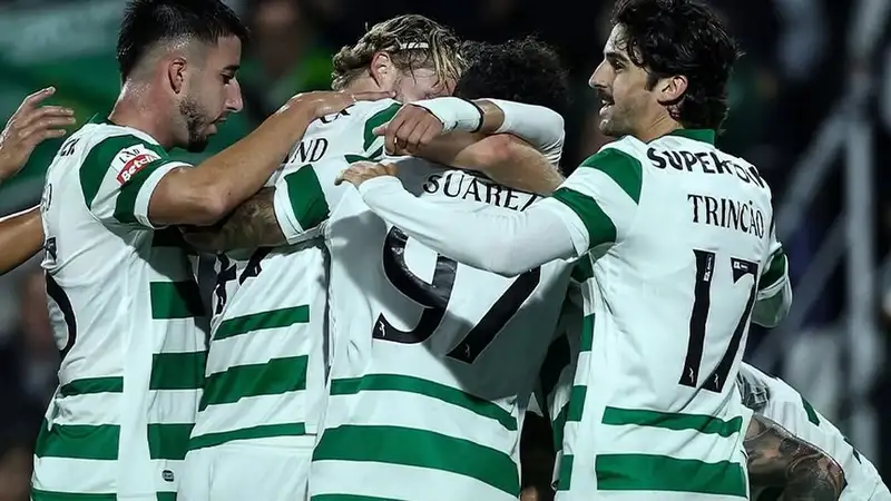 Разгромивший "Кайрат" лиссабонский "Спортинг" вышел на первое место в чемпионате Португалии