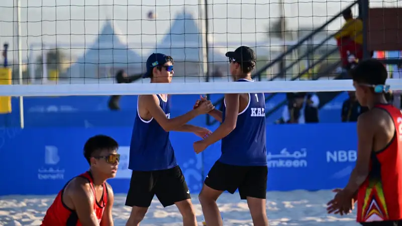 Казахстанские пляжники одержали третью подряд победу на Азиатских играх