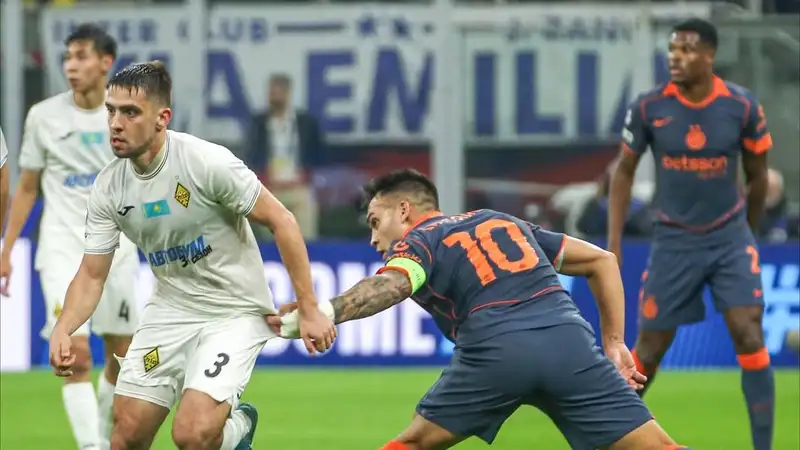 В России восхитились игрой "Кайрата" против "Интера" в ЛЧ