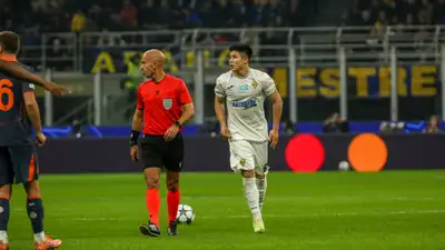 В Англии подробно разобрали игру Дастана Сатпаева в матче против &quot;Интера&quot; в ЛЧ