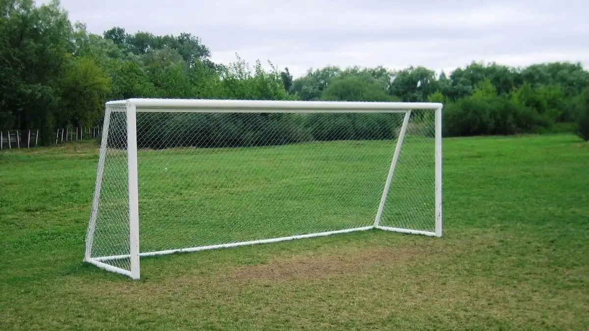 Ворота упали на футболистку 