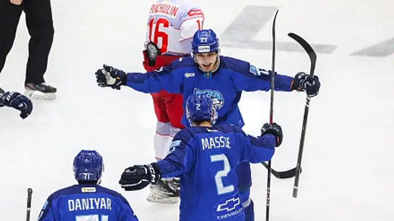 Видеообзор важной победы "Барыса" в КХЛ