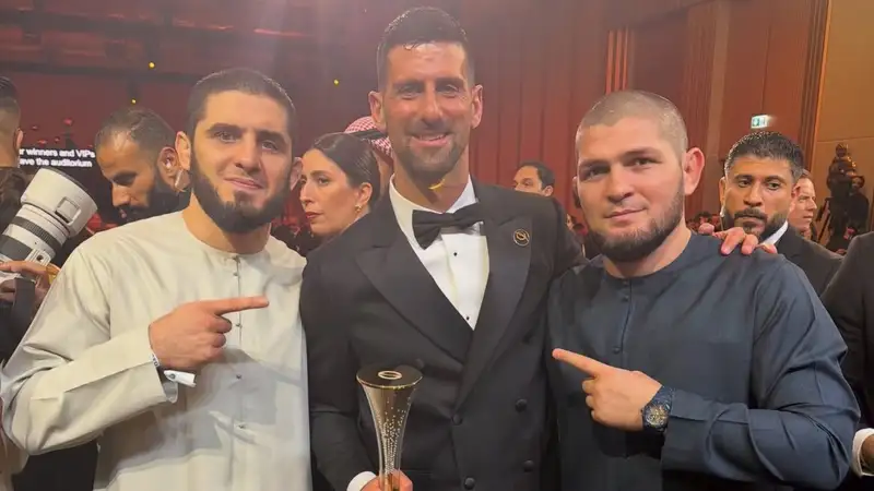 "С лучшими в мире": Хабиб опубликовал совместное фото с Джоковичем и Махачевым