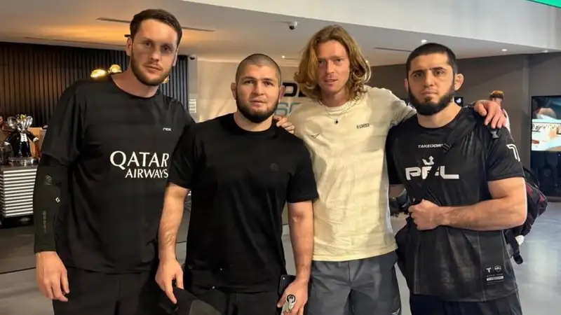 Андрей Рублёв сыграл в падел с Хабибом Нурмагомедовым и Исламом Махачевым