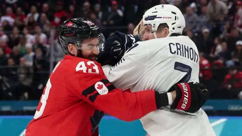 ОИ-2026: подравшийся с канадцем французский хоккеист исключён из состава команды