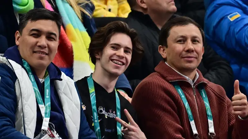 Как Шайдоров и Головкин поздравили Самоделкину после выступления на Олимпиаде: видео