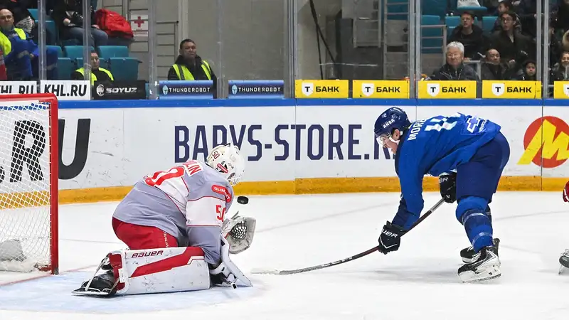 На сколько очков отстаёт "Барыс" от зоны плей-офф КХЛ перед матчем со "Спартаком"