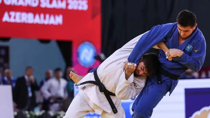 Дзюдоист из Казахстана на последней секунде проиграл схватку на элитном турнире в Грузии