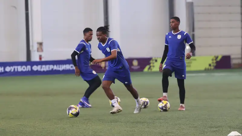 Сборная Намибии по футболу провела первую тренировку в Казахстане