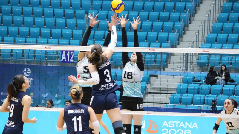 Пятисетовый триллер выдали клубы из Актобе и Алматы на "Барыс Арене"