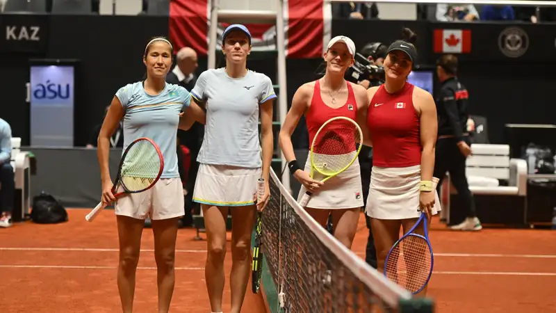 Сборная Канады пошла ва-банк в противостоянии с Казахстаном в Кубке Билли Джин Кинг
