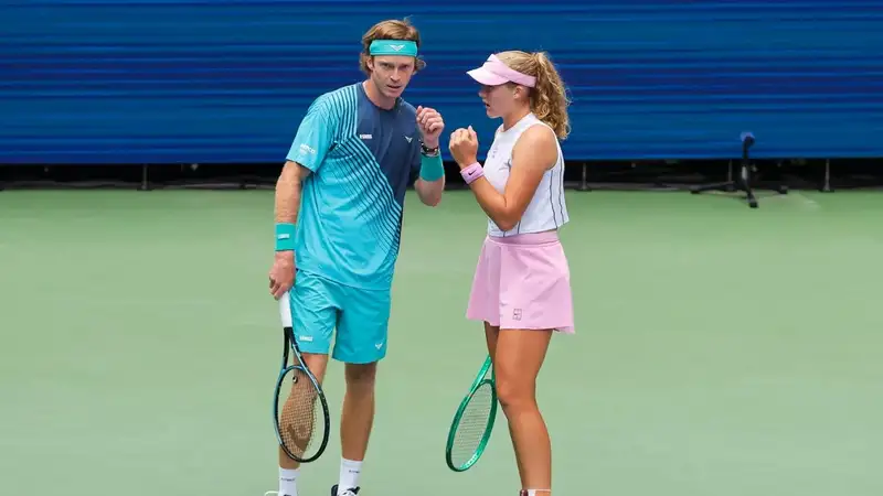 Мирра Андреева и Андрей Рублёв на US Open 2026