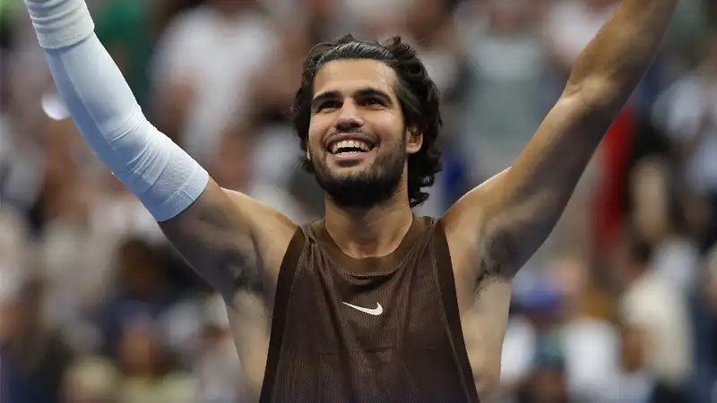 Карлос Алькарас после победы на старте US Open