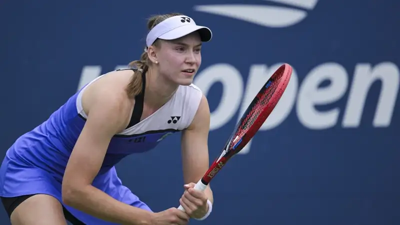 Елена Рыбакина на приёме подачи в США 