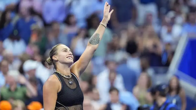 Арина Соболенко после победы в полуфинале US Open