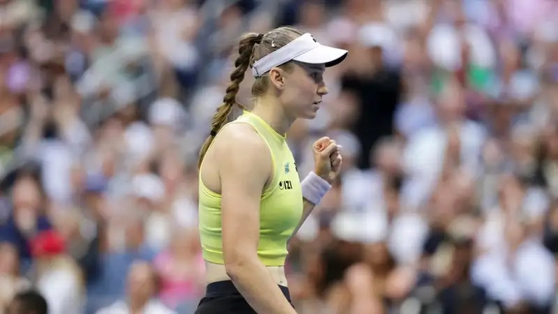 Елена Рыбакина после победы в финале US Open