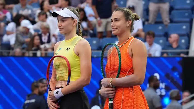 Елена Рыбакина и Арина Соболенко перед финалом US Open