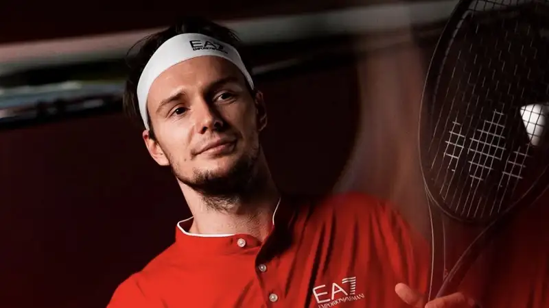Александр Бублик на фотосессии для Laver Cup