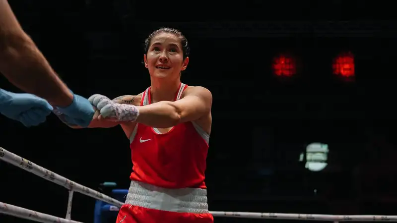 Назым Кызайбай после выхода в финал на чемпионате мира-2025