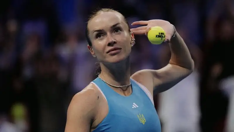 Элина Свитолина после победы над Паолини на Кубке Билли Джин Кинг