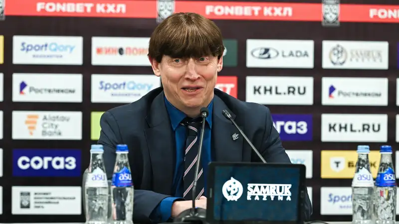 Игорь Гришин на послематчевой пресс-конференции после встречи с Барысом