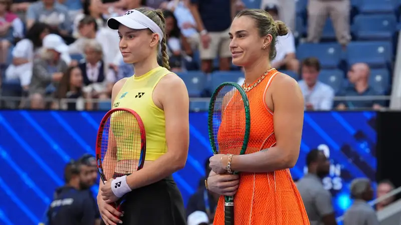 Арина Соболенко и Елена Рыбакина перед финалом US Open