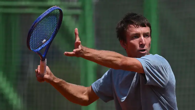 Григорий Ломакин на турнире ATP Challenger в Шымкенте